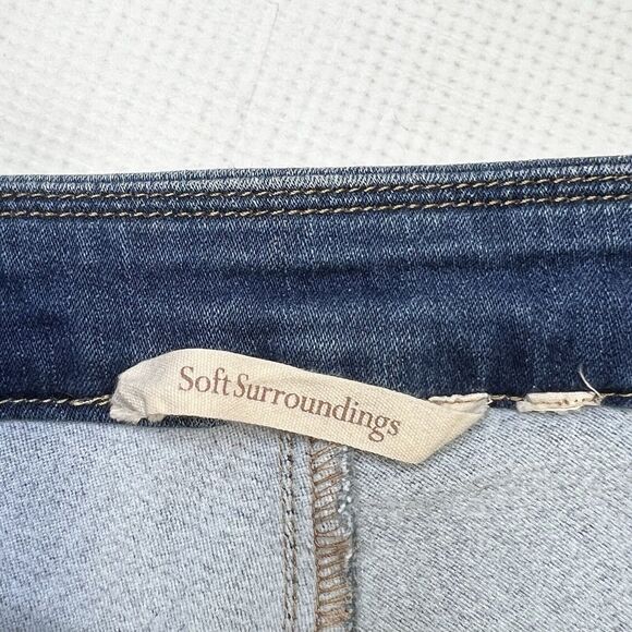 Soft Surroundings Women's Denim Lean Line Crop Jeggings Size 28x18 Pull On - Picture 6 of 7